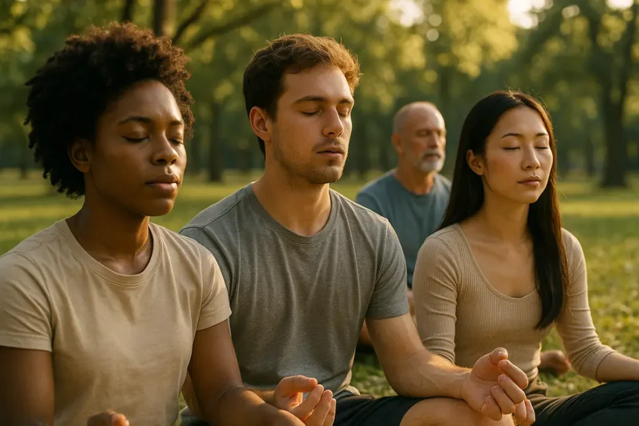 Breathwork for Emotional Regulation practiced in a calm group setting