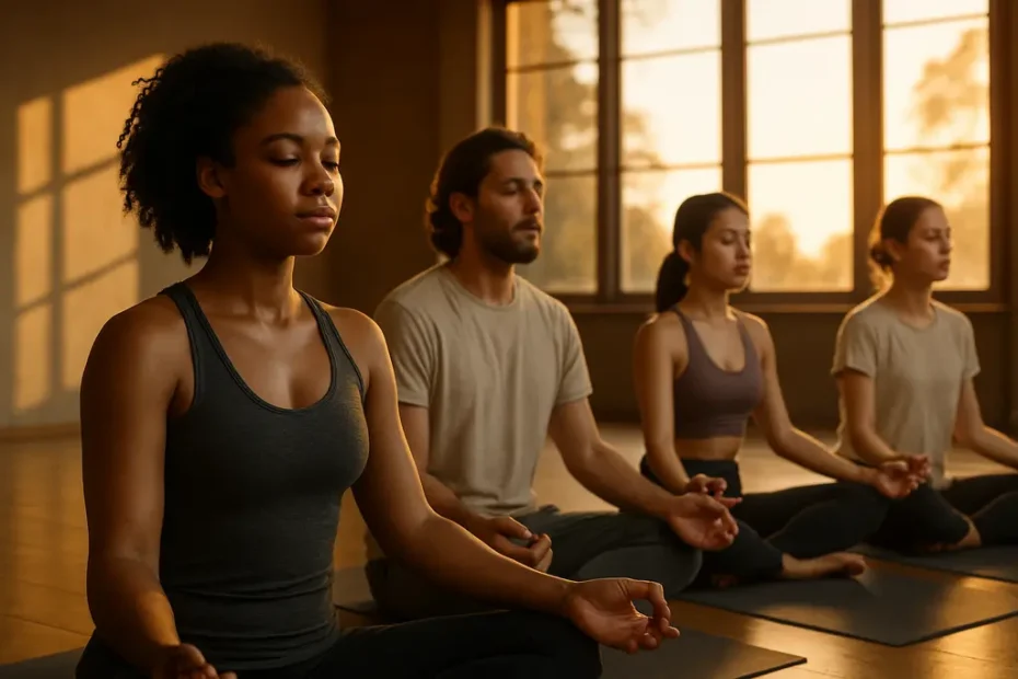 Person practicing breathwork rhythms while seated in a quiet room