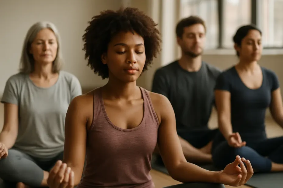 breathwork anxiety practice with a person seated calmly near a window